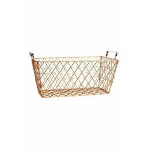 Handcrafted Metal Wire <b>Storage</b> <b>Basket</b> Rustic Decorative Organizer for Fruit <b>Vegetables</b> Home Kitchen Dining Room Modern - Product Image 5
