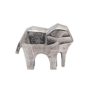 Éléphant finition argentée Design unique Sculpture de bureau de table en métal pour la maison, le bureau ou l'hôtel à usage décoratif Grossiste et - Product Image 3