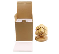 Lampada Decorativa a Cubo 3D con Display LED, Luce Notturna in Legno, Lampada Touch Ricaricabile a Batteria