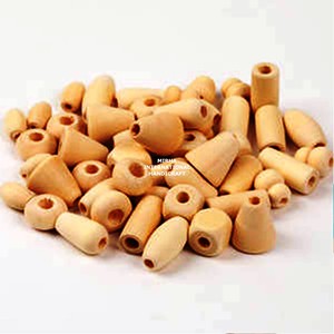 Perles de coeur en bois inachevées Perles en bois colorées personnalisées en forme et taille Livraison rapide depuis l'Inde - Product Image 5