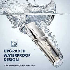 Tondeuse à barbe électrique sans fil de précision réglable avec lames ajustables pour la peau et rinçage facile, étanche, alimentée par batterie - Product Image 2