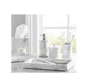 Accesorios decorativos de alta calidad para el hogar, conjunto de baño con efecto de mármol blanco y negro, tamaño personalizado, el mejor precio - Product Image 6