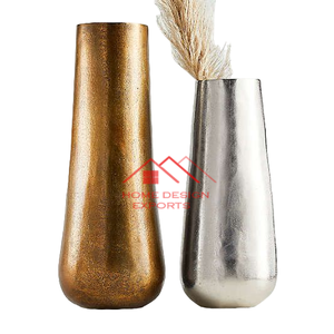 Florero Moderno con Acabado Blanco y Dorado para Decoración de Bodas, Centro de Mesa, Florero Decorativo, Maceta - Product Image 5