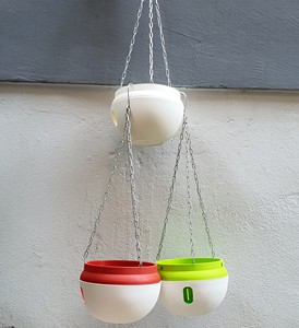 Cesta de maceta colgante interior/exterior de acero inoxidable con soporte de maceta de cadena para plantas - Product Image 4