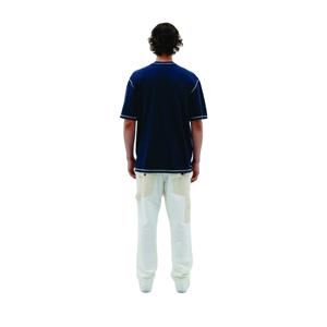 Conception OEM de haute qualité col rond personnalisé Slim Fit hommes coutures contrastées Sport manches courtes t-shirt - Product Image 3