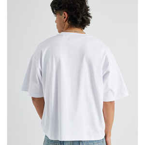 T-shirt personnalisé OEM 220 g/m² T-shirt surdimensionné de haute qualité pour hommes T-shirt personnalisé lourd 100% coton surdimensionné pour hommes - Product Image 2