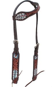 Headstall de cheval occidental de qualité supérieure nouveau design accessoire d'équitation en cuir usiné et sculpté à la main - Product Image 3