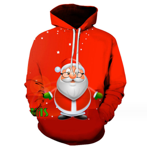 Navidad Harajuku sudaderas con capucha de gran tamaño para hombres moda 3D estampado otoño nuevo en sudaderas Hip Hop tendencia ropa mujer pulóver - Product Image 1
