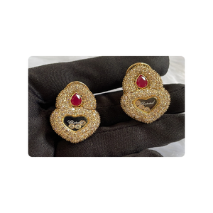 Boucles d'oreilles en argent sterling 925 au design personnalisé avec moissanite pour certification à la mode pour les vêtements de fête pour femmes de l'Inde - Product Image 1