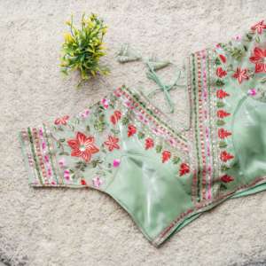 Chemisier ethnique cousu broderie lourde belle toutes les manches vêtements de soirée de mariée pour la culture pakistanaise indienne col en V prêt à l'emploi - Product Image 5