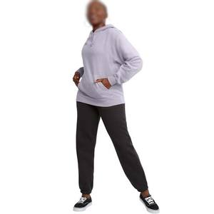 Sudaderas con capucha de mujer de punto sólido informal de calidad Premium nuevo estilo de moda manga larga 100% algodón polar invierno Tops estampado con capucha - Product Image 5