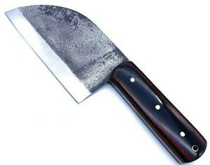 Couteau de chef en acier au carbone fait à la main avec gaine en cuir Outil de cuisine efficace de haute qualité pour couper les légumes - Product Image 6