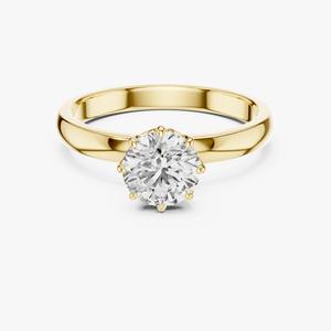 ANILLO DE ORO AMARILLO 9KT DIAMANTE CRECIDO 6,50 CRT LAB - Product Image 1