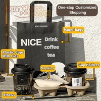 Gobelet en plastique PET avec logo personnalisé, recyclable, anti-fuite, empilable, avec couvercles pour café, jus, soda, certifié FDA, 8oz/12oz/16oz CarryCheers