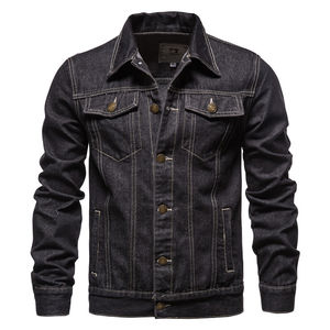 Veste en jean bleu clair sur mesure OEM pour hommes, grande taille, manches longues et style déchiré pour le printemps - Product Image 6