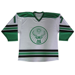 Camiseta de Hockey sobre Hielo de Secado Rápido Personalizada 100% Poliéster, Uniforme de Equipo OEM con Nombre y Número Sublimados - Product Image 2