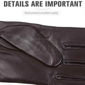 Gants en cuir véritable pour hommes Gants de conduite souple pour la saison d'hiver/Gants en cuir à la mode pour hommes en cuir véritable - Product Image 6