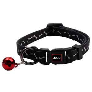 Collier de sécurité pour chien chat en nylon de meilleure qualité conçu sur mesure laisse souple de petite taille à impression personnalisée imperméable - Product Image 3