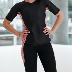 T-shirt de compression Rashguard pour femmes MMA Spandex Polyester Respirant Écologique Séchage rapide Entraînement de gym BJJ Court Transfert thermique - Product Image 3