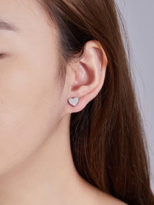 Lujo mujer 14K oro blanco Stud pendiente certificado VVS Moissanite corte brillante diamante estilo lindo joyería fina regalo - Product Image 2