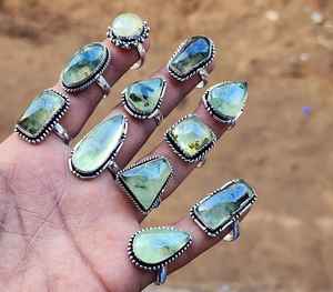 Top Qualité Solide 925 Sterling Argent Plaqué Prehnite Ovale Designer Lunette Réglage Baho À La Main En Gros En Vrac Lot Fabrique - Product Image 3