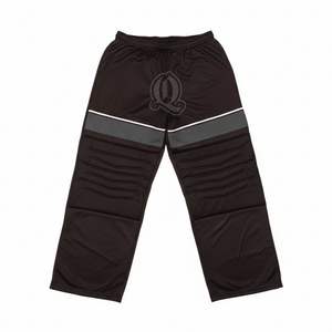 Pantalones de Portero de Floorball Personalizados con Acolchado Reforzado, Franja Gris Oscura, Poliéster Protector, Corte Ancho, para Hombres y Mujeres, para Entrenamiento - Product Image 1