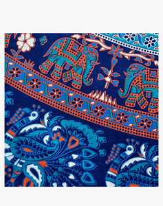 กระโปรงผ้าฝ้ายเอวยืดลำลองสำหรับผู้หญิงกระโปรงเต้นรำอินเดียสไตล์ฮิปปี้ปักลาย - Product Image 4