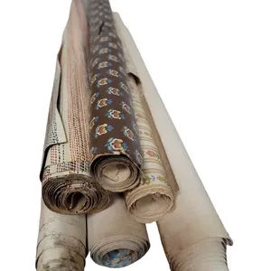 Vintage Lot <b>Rolled</b> <b>Wallpaper</b> Various Colors Geometric Stripes for Modern DOLLHOUSE Craft Project Fireproof for Living Room - Product Image 1