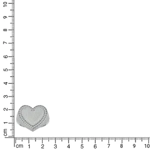 14K oro puro Natural Iced Out diamante corazón forma gran racimo anillo americano Hip Hop rapero estilo completo diamante corazón forma anillos - Product Image 5