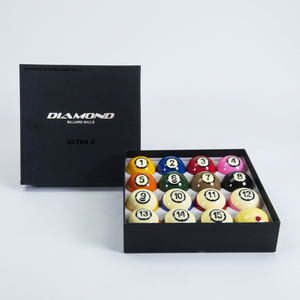 Billes de billard Diamond Pool Ultra-C TV Set 57,15 mm |   Édition Match TV |   16 balles |   Fabriqué en Corée |   Résine phénolique | - Product Image 1