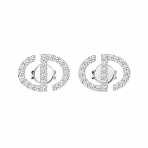 New Designer Fashion Women's Sterling <b>Silver</b> <b>Earrings</b> with Cubic Zirconia Stone Gold Plated <b>Stud</b> Jewelry Vietnam Manufacturer - Product Image 1