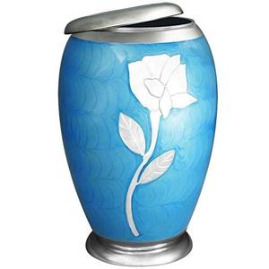 Monarch Flower Cremation Urns Manufacturer Customized Colours Solid Metal Funeral Urns for Human Pet Burial Ashes Storage Jars - Product Image 4