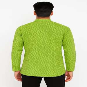 เสื้อคุर्ตาผ้าฝ้ายพิมพ์ลายสำหรับผู้ชาย เสื้อเชิ้ตอินเดีย คุณภาพดีเยี่ยม เสื้อผ้าอิสลามสำหรับผู้ชาย เสื้อคุर्ตาแบบสั้นสำหรับชาวมุสลิม เสื้อเชิ้ตยาว - Product Image 3