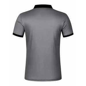 Haut d'été pour hommes d'affaires pour polo 100% coton col boutonné régulier manches courtes motif solide à la mode brodé - Product Image 4