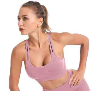 Vêtements de yoga sexy de nouvelle conception en gros, soutien-gorge de sport pour femmes, fitness à domicile, style personnalisé en V dans le dos, soutien-gorge de fitness en spandex - Product Image 6