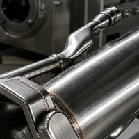 Válvula de descarga mezcladora de cinta de acero inoxidable SUS304 con espejo de barril de forma especial/pulido mate, válvula antifugas, sin piezas adicionales