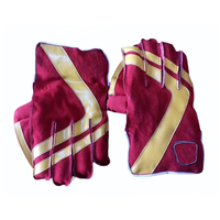 Gants de sport professionnels pour adultes, conçus sur mesure, à fermeture à pression, légers et respirants, pour le cricket et l'équipement de wicket.