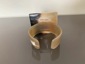 Handcrafted Natural Buffalo Horn Cuff <b>Bracelet</b> | Eco-Friendly Wide Bangle with Polished Finish for <b>Boho</b>, Tribal & Ethnic Fashion - Product Image 5