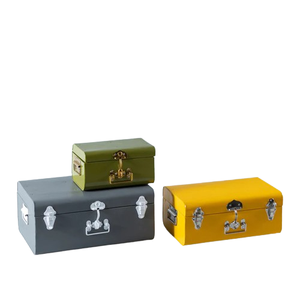 Boîte à bijoux en métal de revêtement de poudre de couleur jaune Boîte polyvalente en métal de luxe polyvalente de haute qualité - Product Image 6