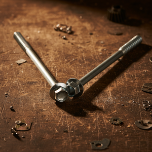 Vis à bois à tête hexagonale métrique à filetage partiel, haute résistance classe 4.8 et 6.8, en acier au carbone zingué, normes DIN/ANSI - Product Image 1