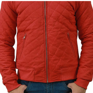 Blouson aviateur rouge sur mesure pour hommes à la mode hiver veste extérieure rembourrage imperméable respirant grande taille veste à glissière - Product Image 4