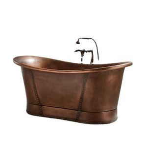 รองเท้าแตะคู่อ่างอาบน้ำทองแดงโบราณ skirted โรงแรมหรูวิลล่าแฮนด์เมดทันสมัยห้องน้ำอพาร์ทเม้น - Product Image 1