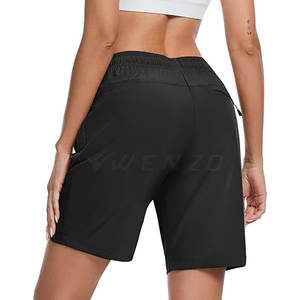 Shorts Deportivos de Lona Elástica para Mujer, Cintura Alta, Secado Rápido, Ecológicos, con Cierre de Cordón, para Gimnasio, Fitness, Running y Ropa Deportiva - Product Image 2