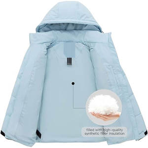 Chaqueta de Invierno Premium para Mujer, Reciclada, Impermeable, Acolchada, con Capucha, Aislante, Cálida, Ecológica y Ligera - Product Image 3