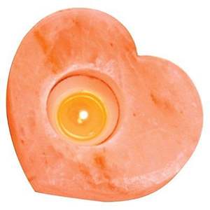 Bougeoir en sel rose de l'Himalaya fait à la main en forme de coeur artisanat sculpté de luxe avec un design d'amour élégant - Product Image 3