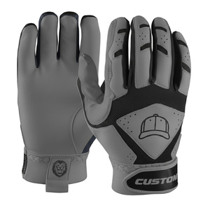 Gants de frappe de baseball personnalisés avec impression, prix de gros OEM, réduction en gros, paume en cuir aniline, gants de frappe de softball - Product Image 1