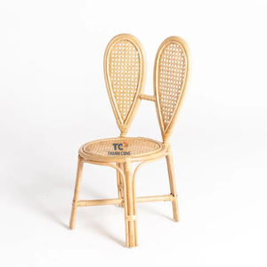 <b>Big</b> Kid <b>Bow</b> Chair Bunny Natural Rattan Safe for Children High Quality Living Room Customizable Design - Product Image 2