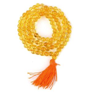 สร้อยคอลูกปัดซิทริน 8 มม. แบบเหลี่ยม - Product Image 4
