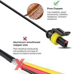 Conectores de Cable para Automóvil Impermeables de 16 AWG y 1 Pin, 10 A, Desconexión Rápida, Conector de Terminal de 1 Vía - Product Image 5