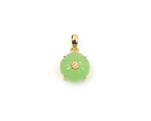 Natural Carving Gemstone With 18K <b>Gold</b> Plated Handmade Round Shape New Design Jewelry Making Necklace Pendant - Product Image 5